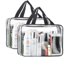 2 Pieces Large Clear Makeup Cosmetic Toiletry Organizer Bag, Clear Plastic Tote Bags, Waterproof Transparent Small Clear