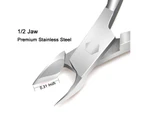 Cuticle Trimmer with Cuticle Pusher - Cuticle Remover Cuticle Nipper Professional Stainless Steel Cuticle Cutter Clipper
