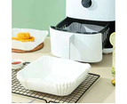 50x Square Air Fryer Disposable Parchment Baking Paper Non-Stick Liner Pan Oven Mat - White