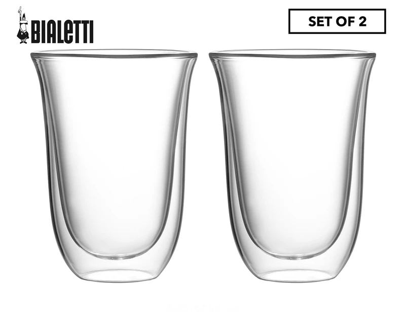 Set of 2 Bialetti 300mL Firenze Double Walled Glasses