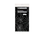 Black With White Spiderweb Plastic Tablecover