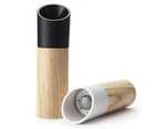 2pcs Salt and Pepper Grinder Set With Black and White Tall Salt and Pepper Shakers with Adjustable Coarseness