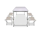 Portable Folding Outdoor Camping Picnic Bbq Table And 4Pcs Chairs Set