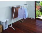 Clothes Airer Freestanding Folding Small Clothes Line White 12m Line Space