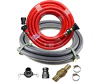 Fire Fighting 20m x 1 inch Hose + Suction 1.5" Hose Kit Fire Rated Water Pump