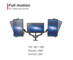 Triple 3 Arm Monitor Stand Mount Desk Screen Holder Bracket Desktop 8 kg 27" Vision Mounts