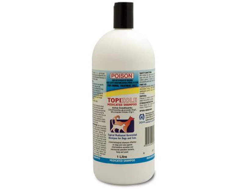 Fidos Topizole Medicated Antibacterial Shampoo For Dogs & Cats 1L