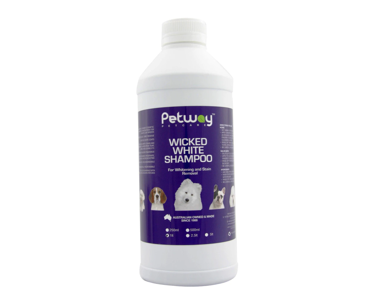 Petway Petcare Wicked White & Stain Removal Dog Shampoo 1L