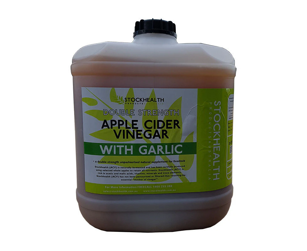 Stockhealth Apple Cider Vinegar Double Strength w/ Garlic for Livestock 5L