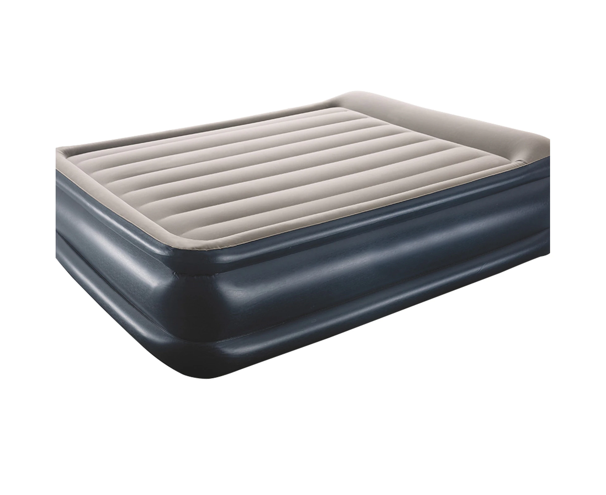 Queen Size Air Bed Inflatable Mattress Built-In Electric Pump Grey