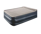 Queen Size Air Bed Inflatable Mattress Built-In Electric Pump Grey - Grey