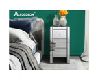 ALFORDSON Mirrored Bedside Table Silver