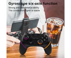 Game Handle Stable Signal Connection Gyroscope Six-axis Function Dual Vibration Game Control Wireless Bluetooth Gaming Control Joystick for SwitchPro/OLED - Black & Purple