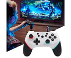 Game Handle Stable Signal Connection Gyroscope Six-axis Function Dual Vibration Game Control Wireless Bluetooth Gaming Control Joystick for SwitchPro/OLED - Black & White