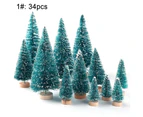 1 Set Mini Christmas Trees Portable Creative Simulation Tiny Snowy Pine Tree Holiday Party Decoration for Gift-1#