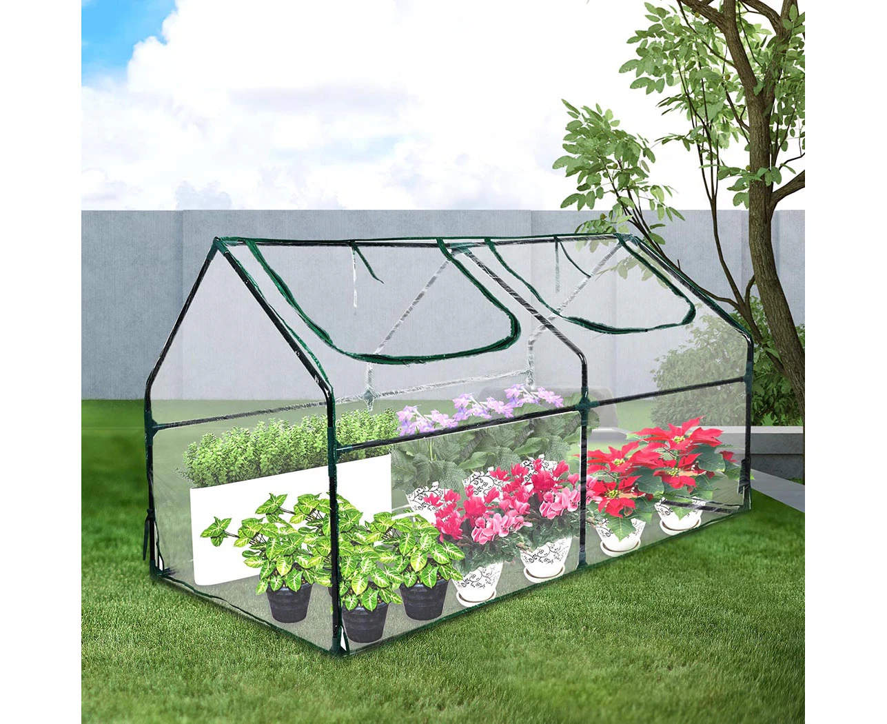 Levede Greenhouse Flower Garden Shed PVC Cover Frame Film Tunnel Green House