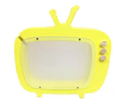Money Box TV Shape Transparent MDF Adorable Attractive Saving Bank for Children Yellow