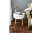 Ezeenq Tray Top Bedside Table Side Table Bedroom Drawers