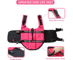 Dog Life Jacket Life Jacket Swimming Training For Dog Dog Vest Lifejacket With Adjustable Click Fasteners & Reflective Strips-S