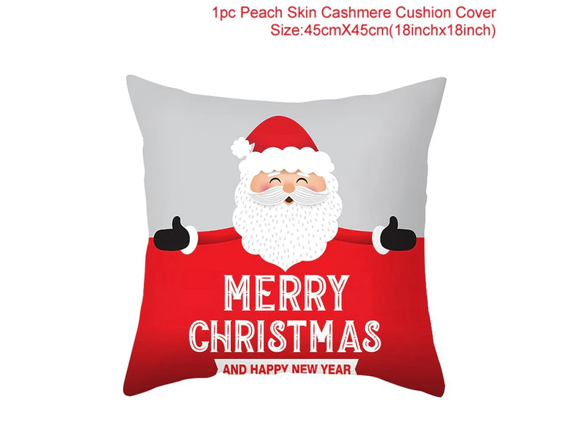 Santa Claus Christmas Cushion Cover Merry Christmas Decorations For Home Christmas Ornament Table Decor Xmas Gift New Year - Christmas Decor18