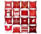 Santa Claus Christmas Cushion Cover Merry Christmas Decorations For Home Christmas Ornament Table Decor Xmas Gift New Year - Christmas Decor31