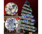 1/2/5M LED Ribbon Lights Christmas Tree Ornaments DIY Lace Bows Lights Christmas Decorations for Home Happy New Year 2023 Decor - Gold colorful 2 meters