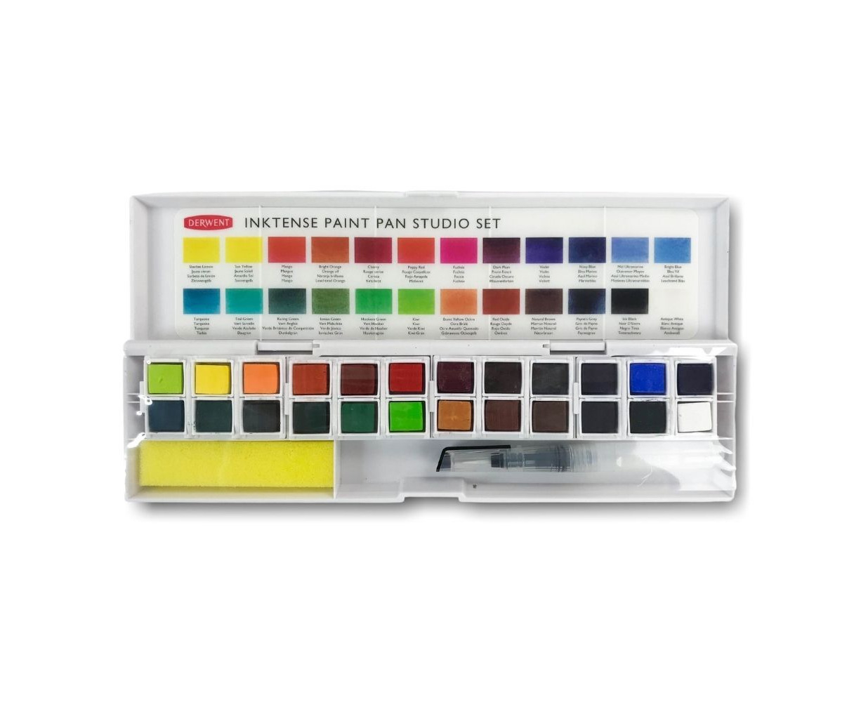 Derwent Inktense Watercolor Paint Set, Paint Pan Water Color