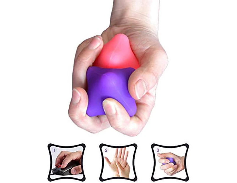 Hand Massage Exercise Therapy Balls-Deep Tissue Trigger Point Self Massage Rehab Reflexology Ball Arthritis Pain Relief Workout