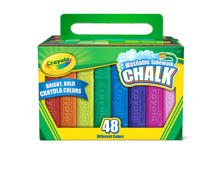 48pc Crayola Washable Sidewalk Coloured Non Toxic Chalk Sticks Kids/Children 3y