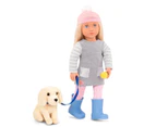 Our Generation Deluxe 45cm Doll - Meagan & Pet Golden Retriever