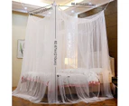 For home Square Bed Mosquito Net, 210 x 190 x 240cm Large Polyester Canopy Net, Four Doors Quick and Easy Installation