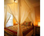 For home Square Bed Mosquito Net, 210 x 190 x 240cm Large Polyester Canopy Net, Four Doors Quick and Easy Installation