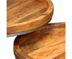 [Free Shipping][MANGO TREES] "Olive" Nesting Coffee Table/Side Table 2PCS Set - Brown