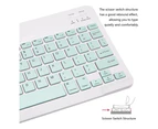Ultra-Slim Bluetooth Keyboard and Mouse Combo Rechargeable Portable Wireless Keyboard Mouse Set for  iPad iPhone iOS Samsung Tablet Phone Android Blue