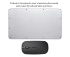 Ultra-Slim Bluetooth Keyboard and Mouse Combo Rechargeable Portable Wireless Keyboard Mouse Set for  iPad iPhone iOS Samsung Tablet Phone Android Black