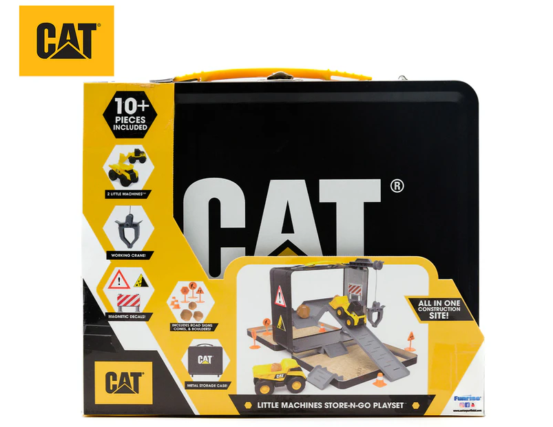 CAT 16-Piece Little Machines Store-N-Go Playset