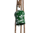 Willow & Silk 118cm Handcrafted Rustic Hanging Bells - Green/Natural