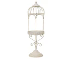 Willow & Silk 72cm French Plant / Candle Holder Birdcage Stand - White