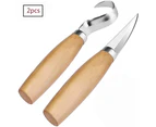 Carving Knife, Tool Chip Carving Knife Paring Knife with Knife Sleeve + Hook Knife, Wood Carving Kit for Spoon Bowl Cup Woodworking