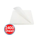 2 x Greaseproof Paper Chips Food Sandwich Wrap 1/3 Cut White 28GSM 1200 Sheets