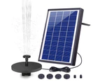 6.0W Solar Fountain Water Pump - 500LPH Solar Powered Bird Bath Pool Watering Pump with 6 Nozzles for Garden, Pond, Pool, and Outdoor