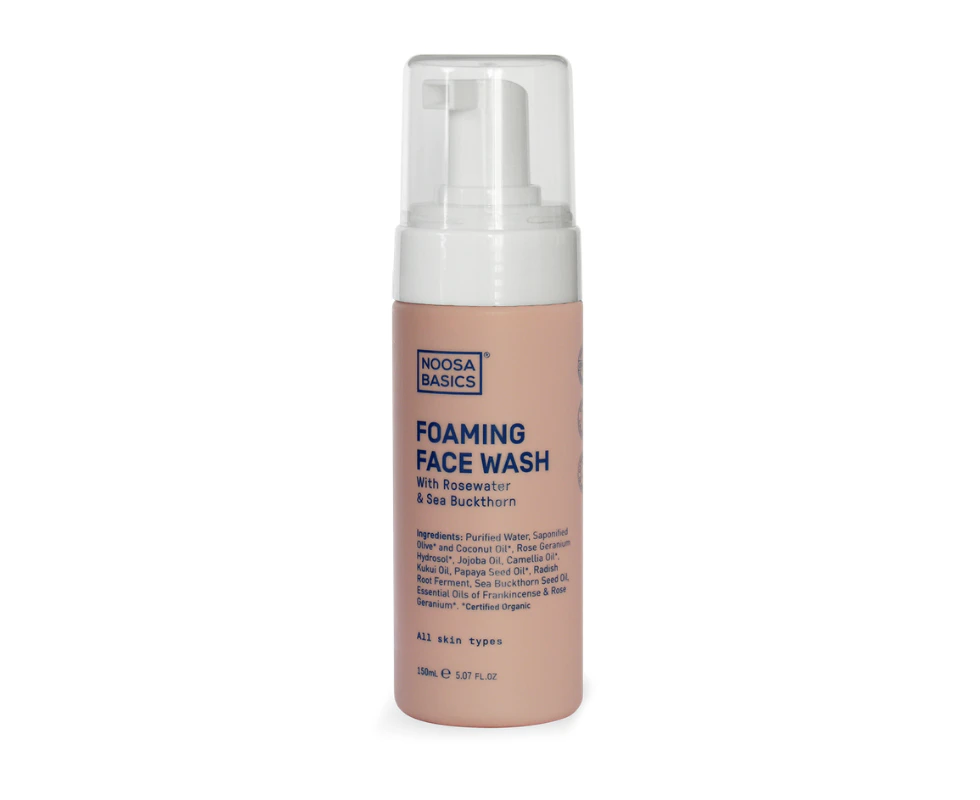 Noosa Basics Foaming Natural Face Wash With Rosewater & Sea Buckthorn 150 ml