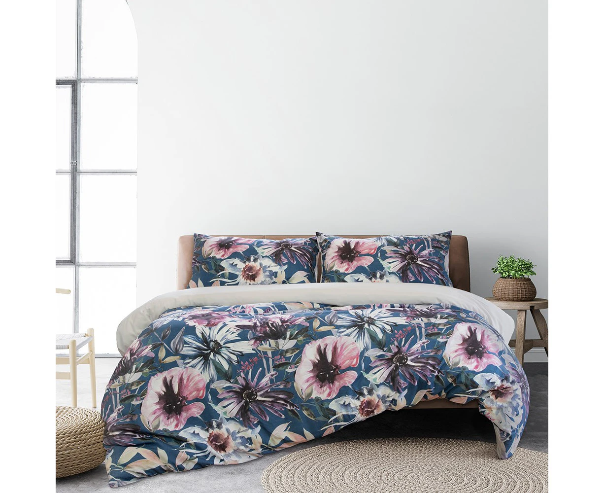 Ardor Boudoir Jenna Printed Microfibre Quilt Cover Set Queen