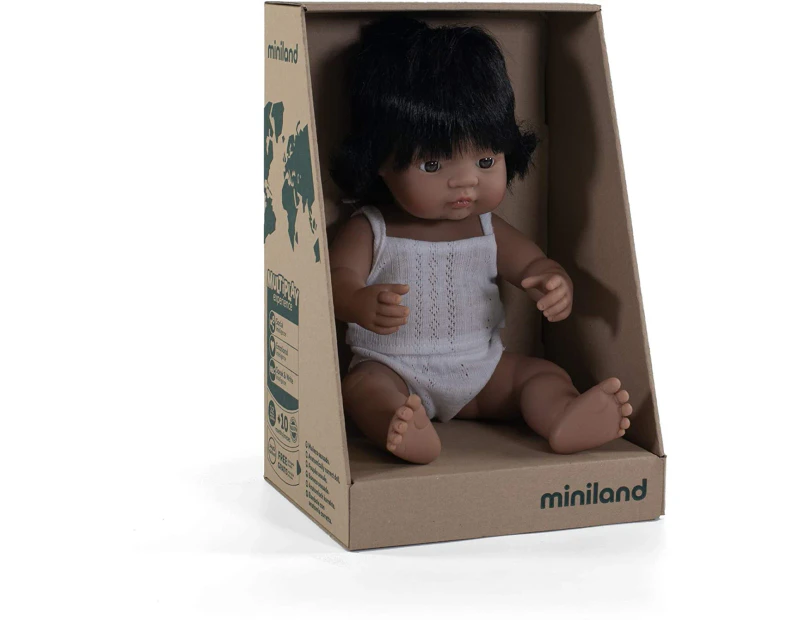 Miniland Doll Latino Latin American Hispanic Girl 38cm Boxed 31158
