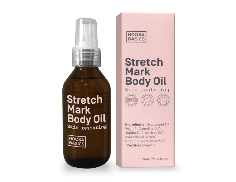 Noosa Basics Natural Stretch Mark Body Oil With Camellia & Rosehip Oil 100 ml