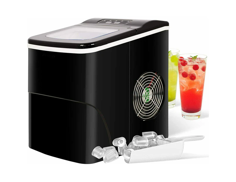 2.2L Portable Ice Maker Commercial Machine Making Ice Cube Bar Countertop Black