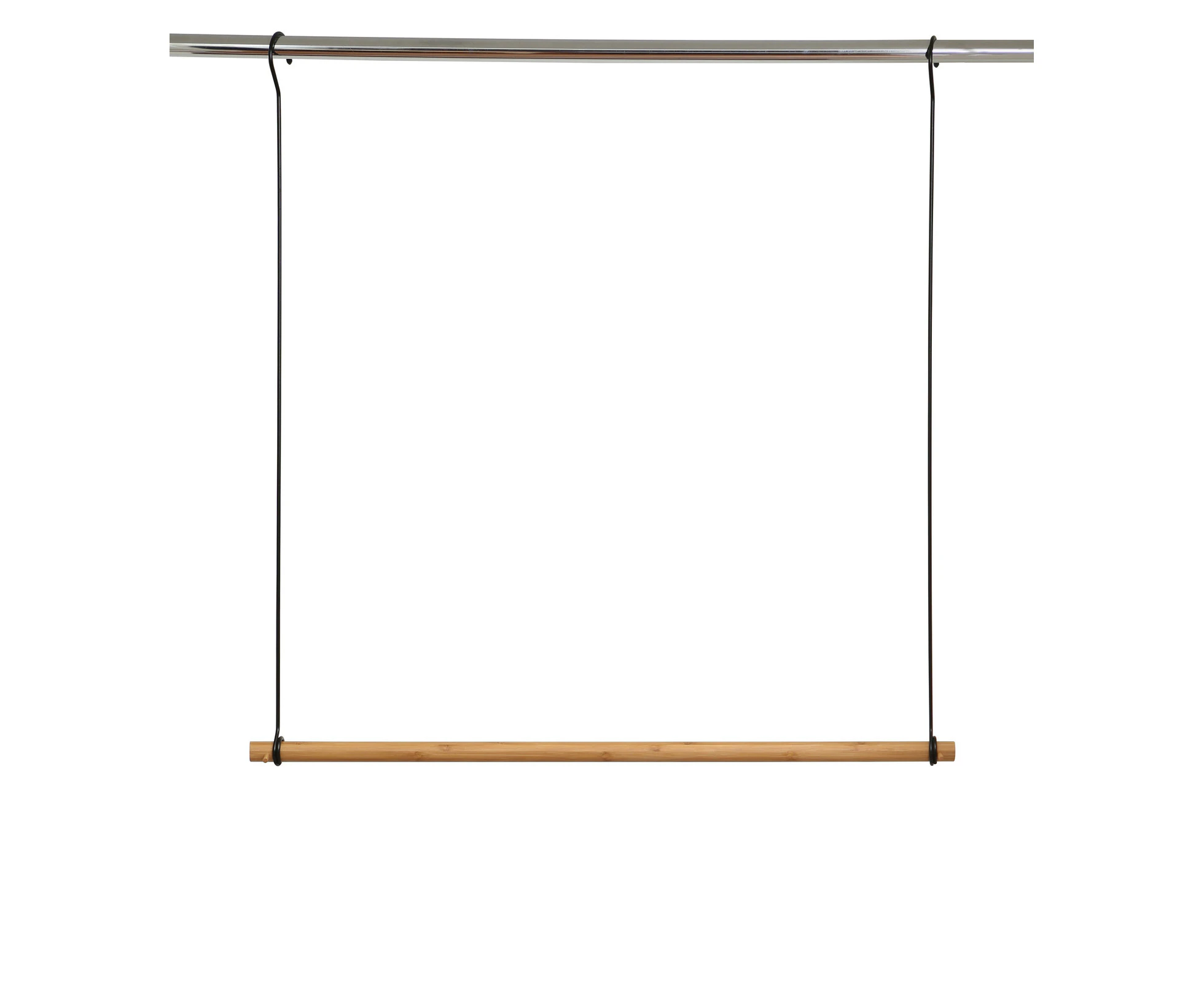 Bamboo Wardrobe Hanging Clothes Rail 850mm