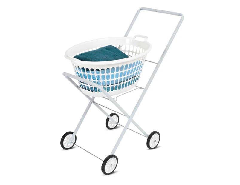 Laundry Washing Trolley - White