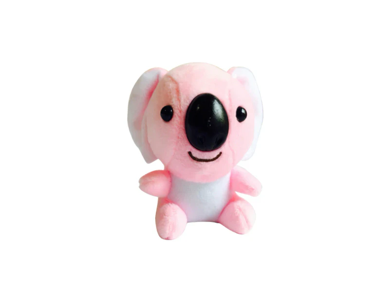 10cm Cute Mini Koala Plush Toy Fluffy Stuffed Animal Doll Key Chain Pendant - Pink
