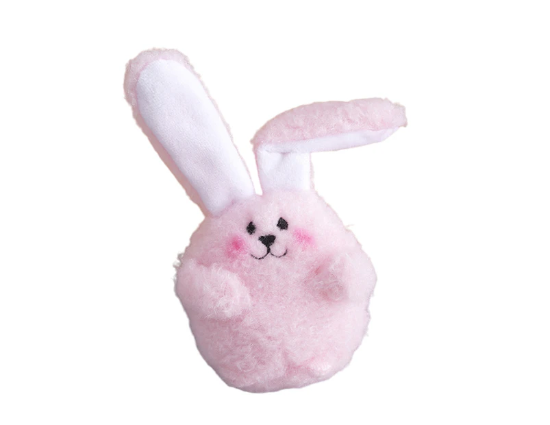 Plush Keychain PP Cotton Filling Soft Cute Long Ears Stuffed Rabbit Doll Key Pendant Backpack Accessories Birthday Gift - Pink